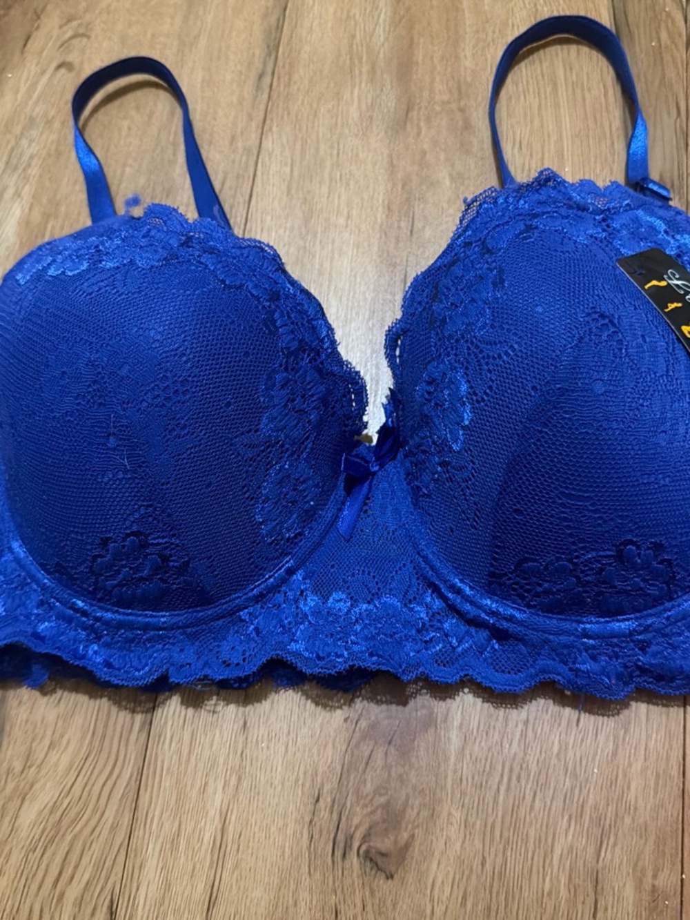 Women's Lace Push-Up Bra in Royal Blue
